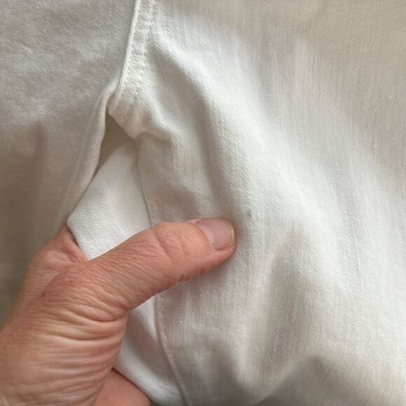 Madewell High‎ Rise Skinny Jeans Step Hem Womens Size 35 Petite White - Picture 4 of 12